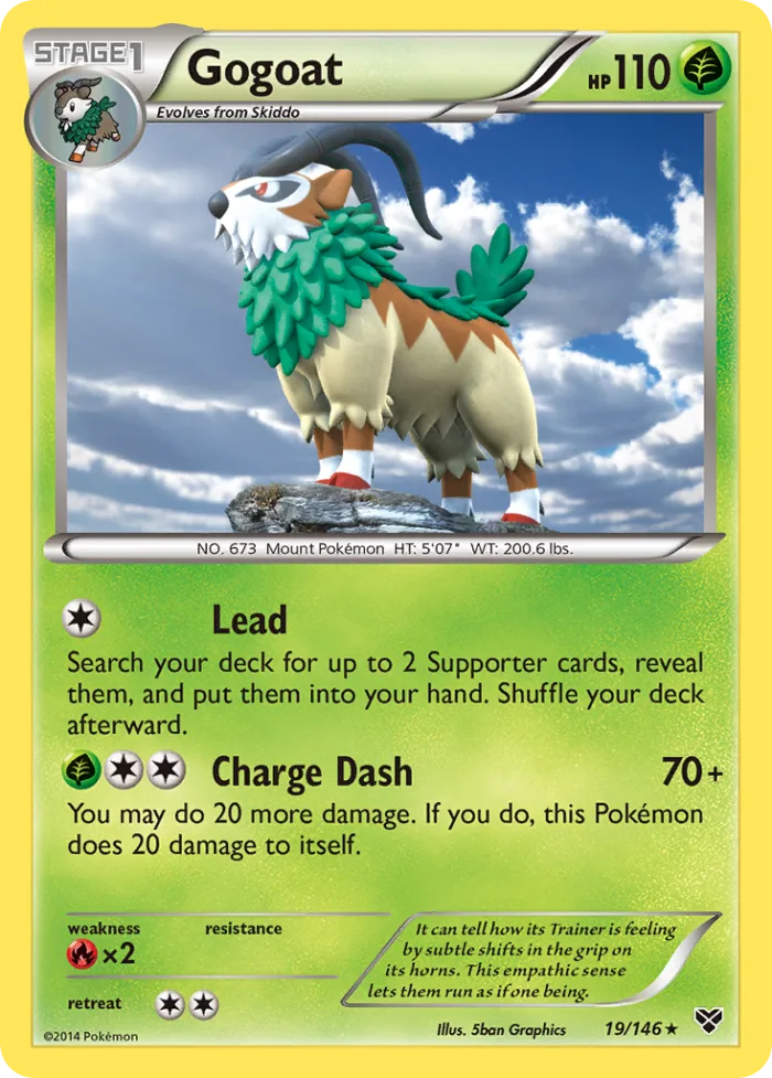 Gogoat #19 XY Pokemon card