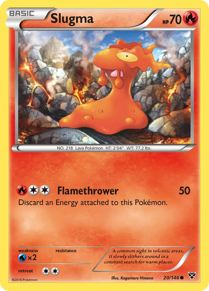 Slugma #20 XY Pokemon card