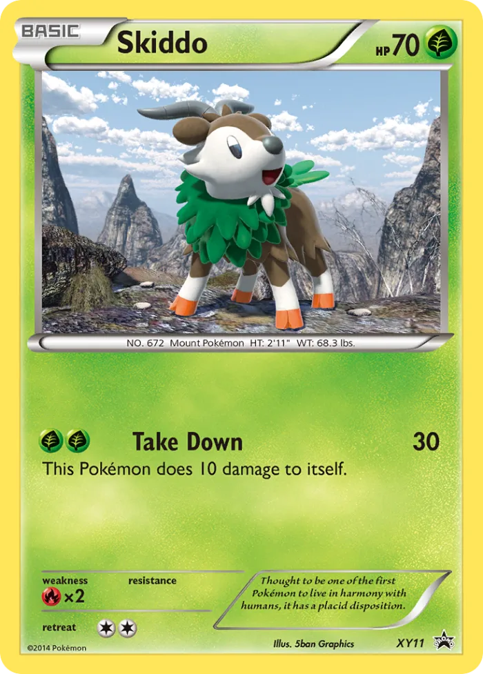 Skiddo #XY11 XY Black Star Promos Pokemon card