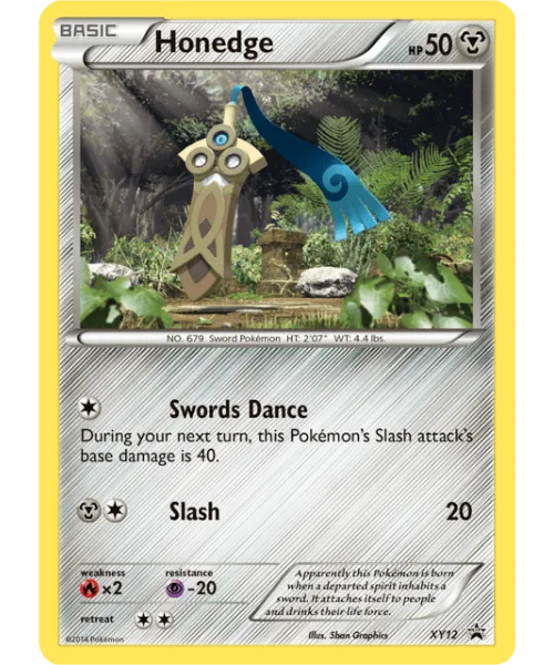 Honedge #XY12 XY Black Star Promos Pokemon card