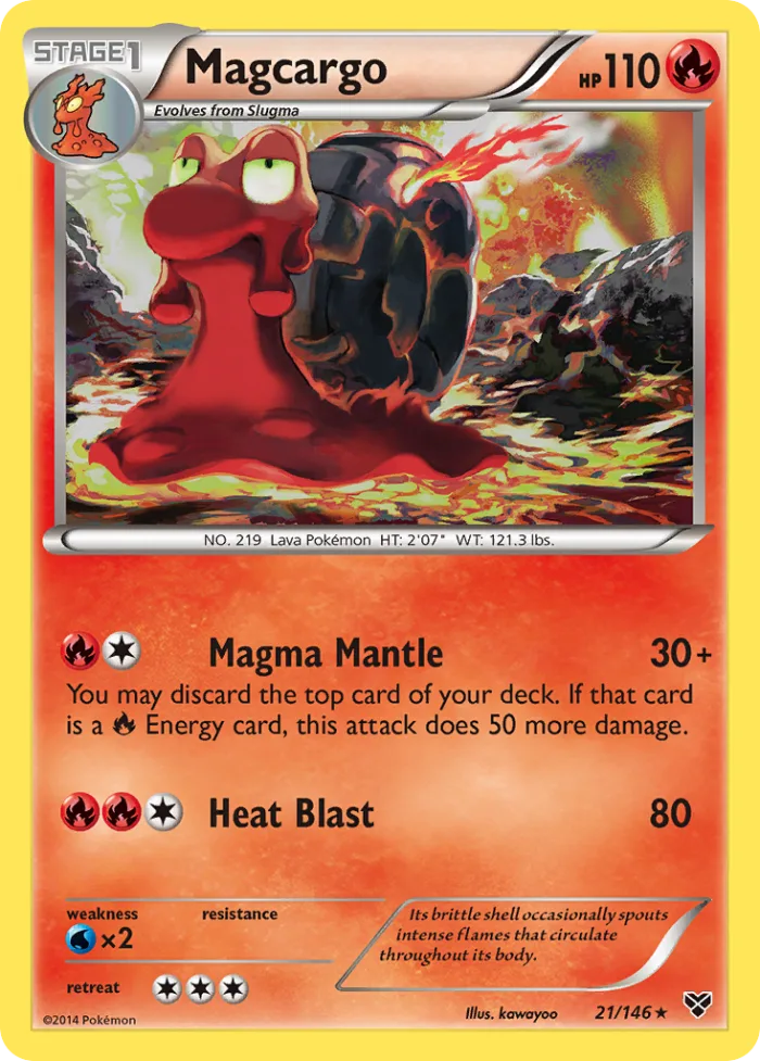 Magcargo #21 XY Pokemon card