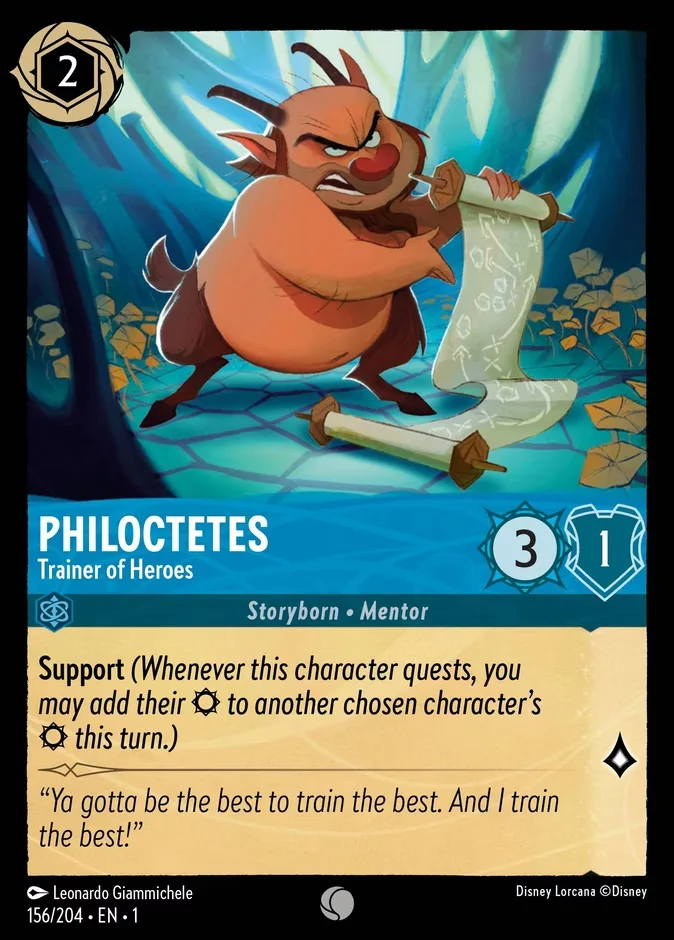 Philoctetes #156 The First Chapter Disney Lorcana card