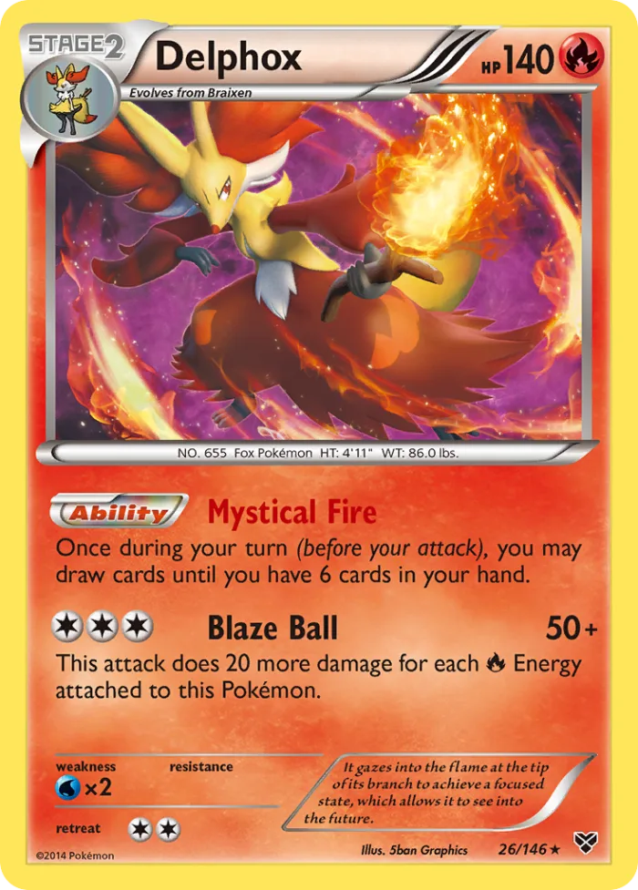 Delphox #26 XY Pokemon card