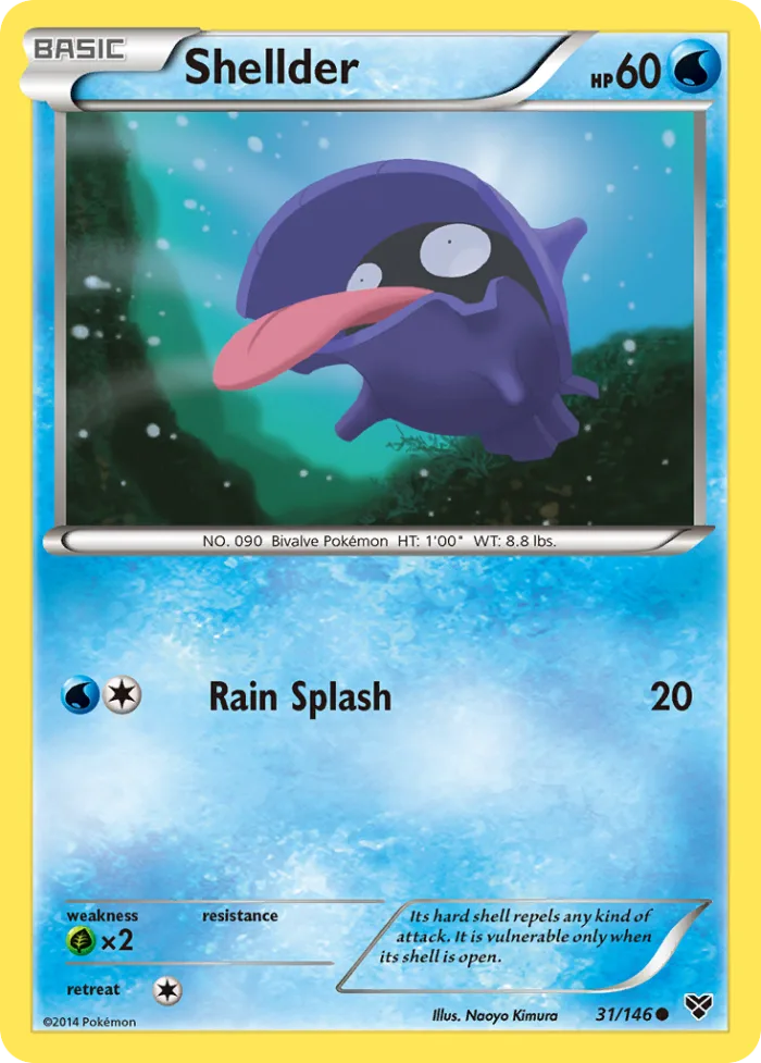 Shellder #31 XY Pokemon card