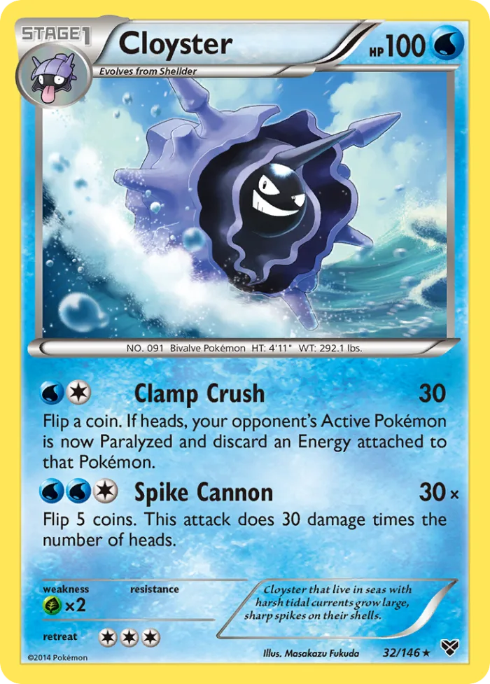 Cloyster #32 XY Pokemon card