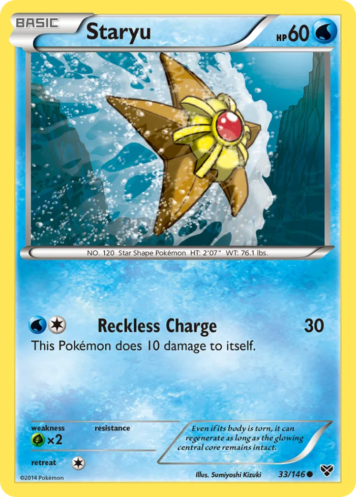 Staryu #33 XY Pokemon card