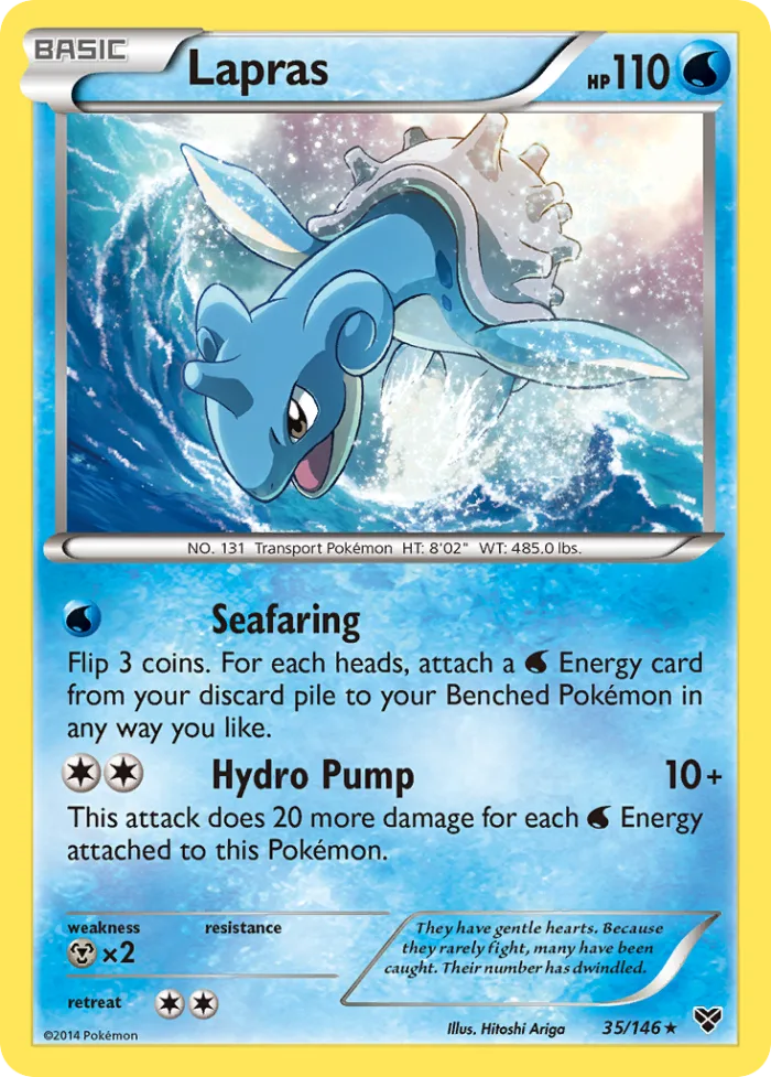 Lapras #35 XY Pokemon card