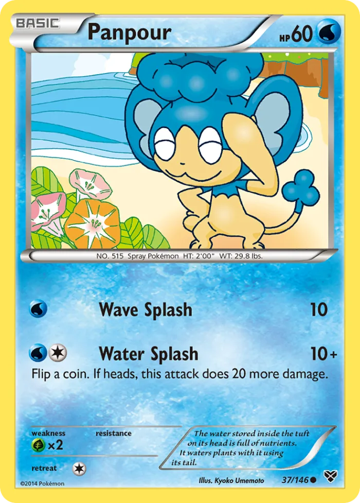 Panpour #37 XY Pokemon card