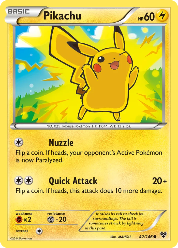 Pikachu #42 XY Pokemon card