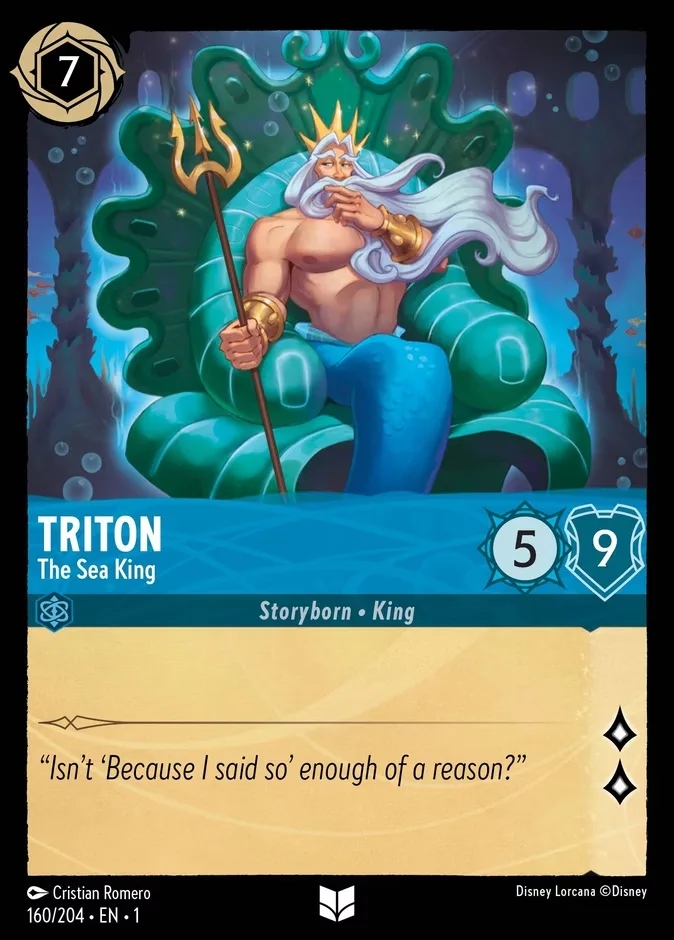 Triton #160 The First Chapter Disney Lorcana card