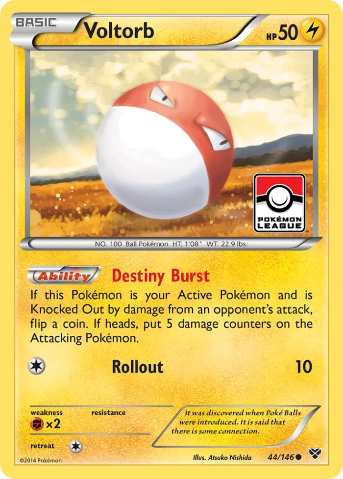 Voltorb #44 XY Pokemon card