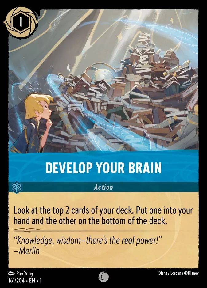 Develop Your Brain #161 The First Chapter Disney Lorcana card