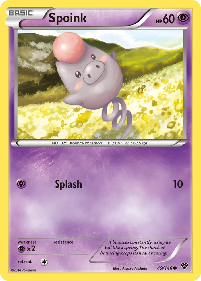 Spoink #49 XY Pokemon card