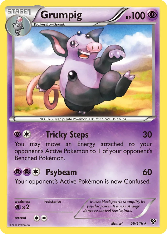 Grumpig #50 XY Pokemon card