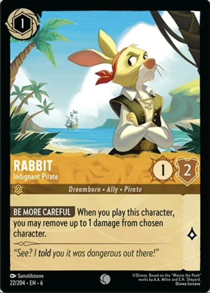Rabbit #22 Azurite Sea Disney Lorcana card