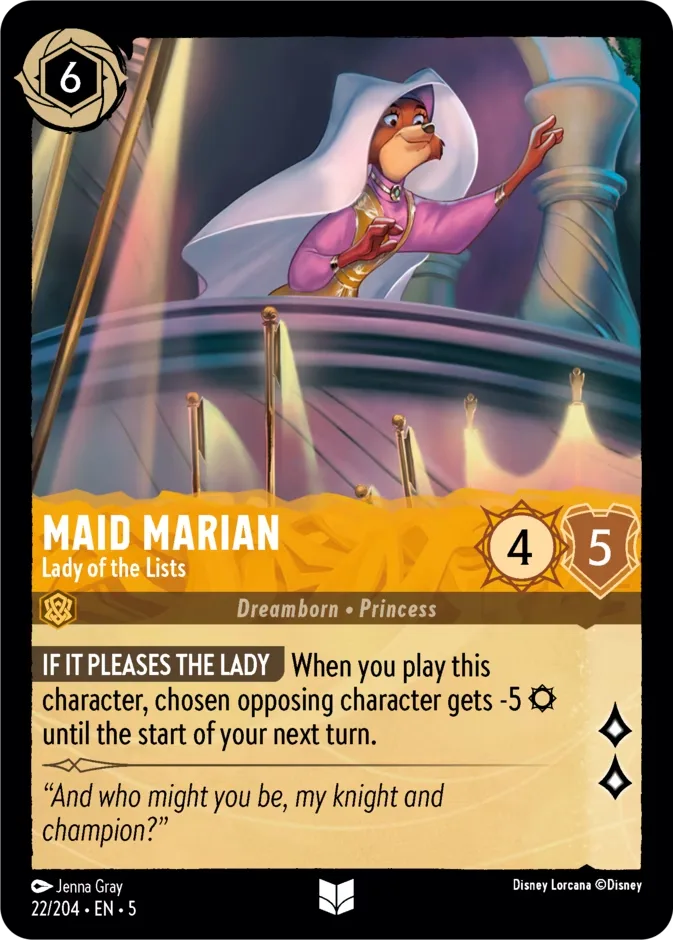 Maid Marian #22 Shimmering Skies Disney Lorcana card