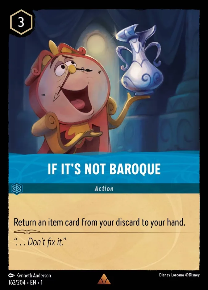If it's Not Baroque #162 The First Chapter Disney Lorcana card