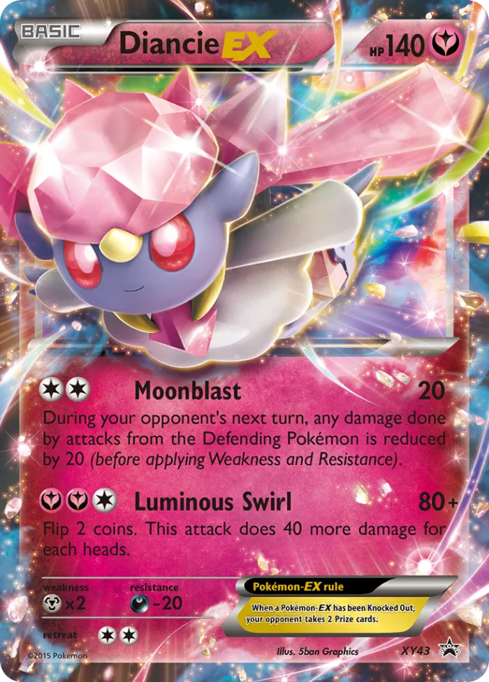 Diancie-EX #XY43 XY Black Star Promos Pokemon card