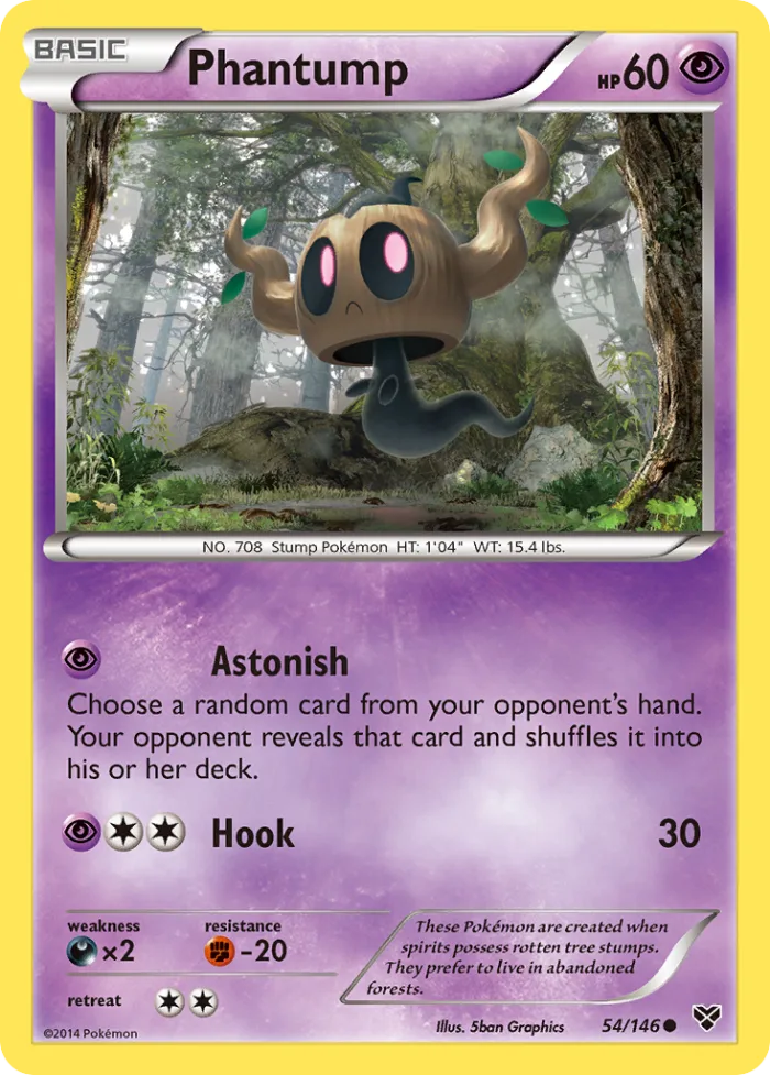 Phantump #54 XY Pokemon card