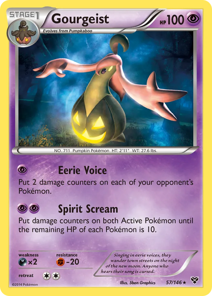 Gourgeist #57 XY Pokemon card