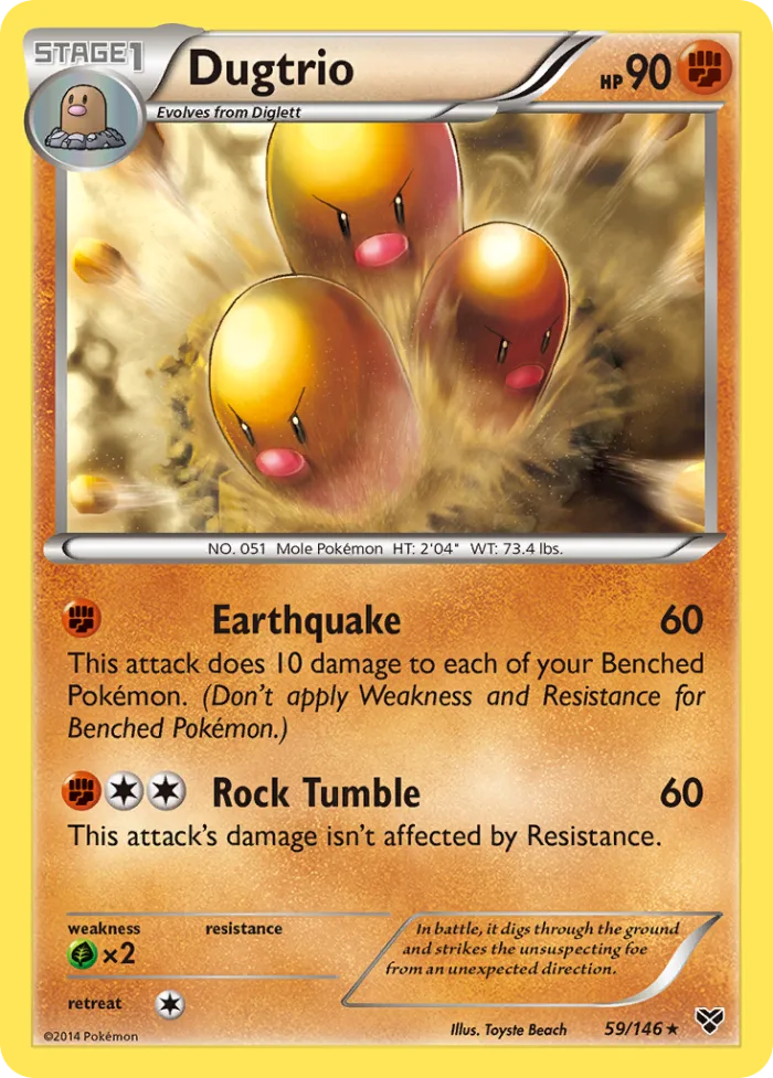 Dugtrio #59 XY Pokemon card