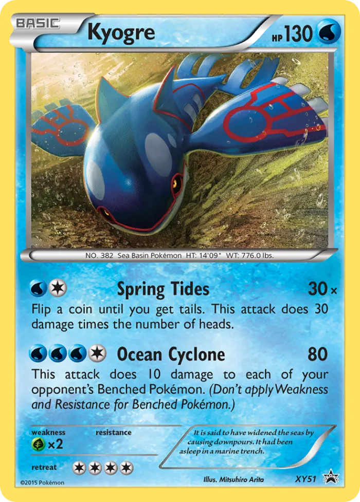 Kyogre #XY51 XY Black Star Promos Pokemon card