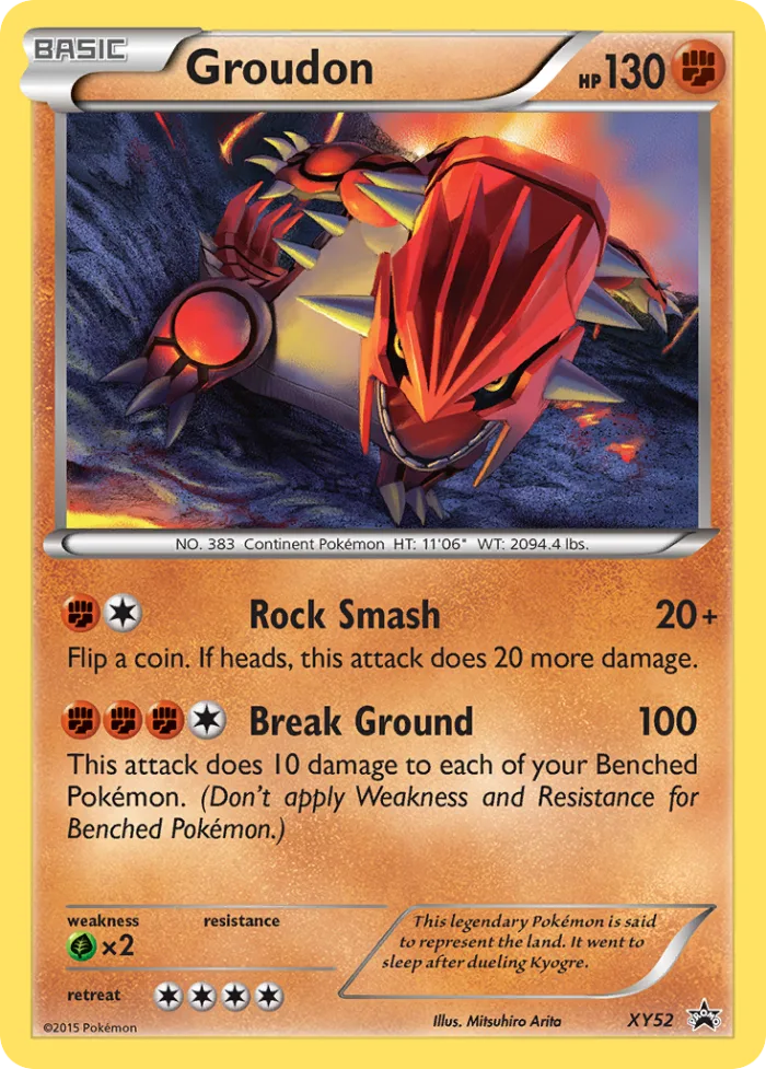 Groudon #XY52 XY Black Star Promos Pokemon card
