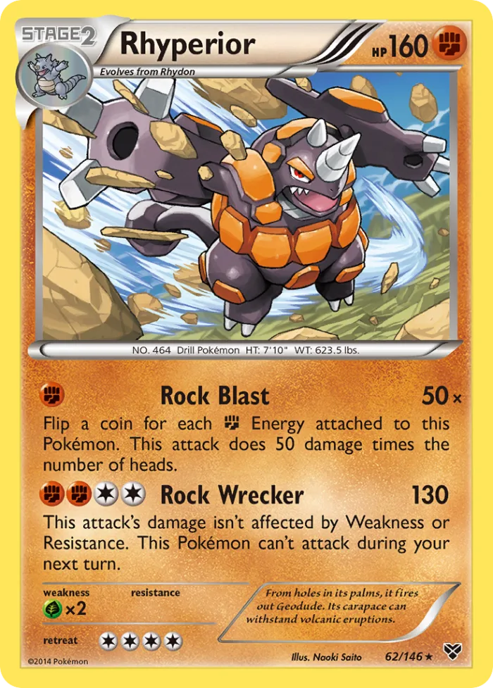 Rhyperior #62 XY Pokemon card