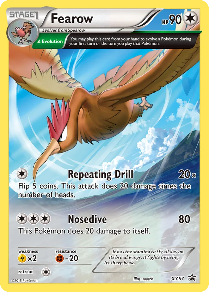 Fearow #XY57 XY Black Star Promos Pokemon card