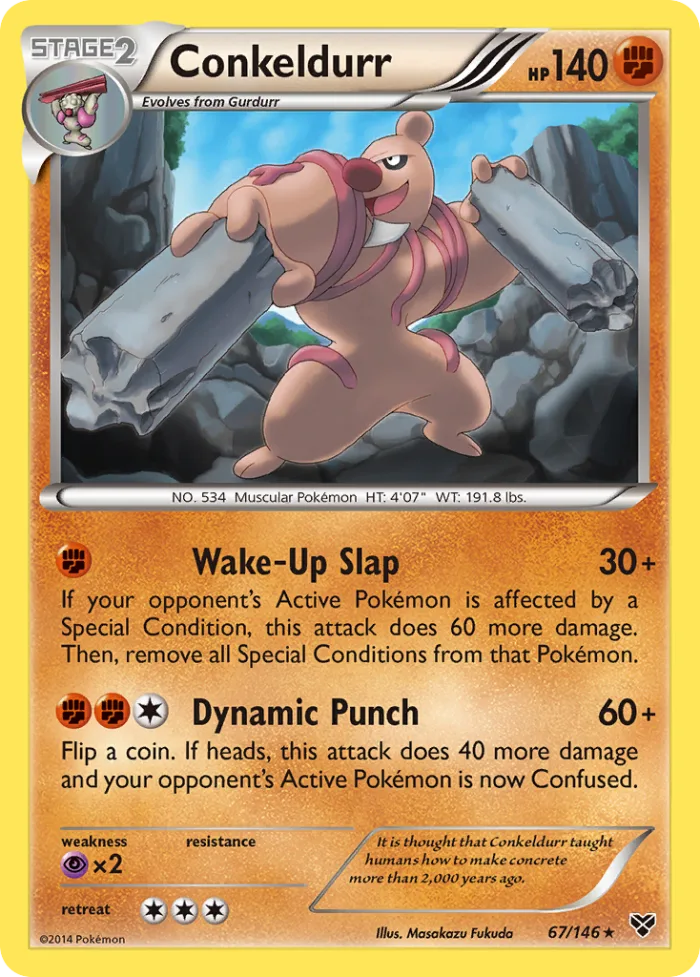Conkeldurr #67 XY Pokemon card