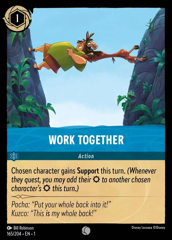 Work Together #165 The First Chapter Disney Lorcana card