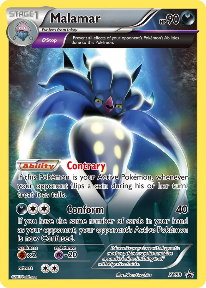 Malamar #XY58 XY Black Star Promos Pokemon card