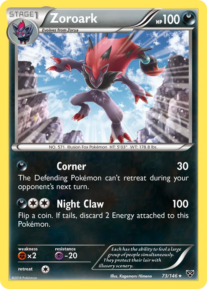 Zoroark #73 XY Pokemon card