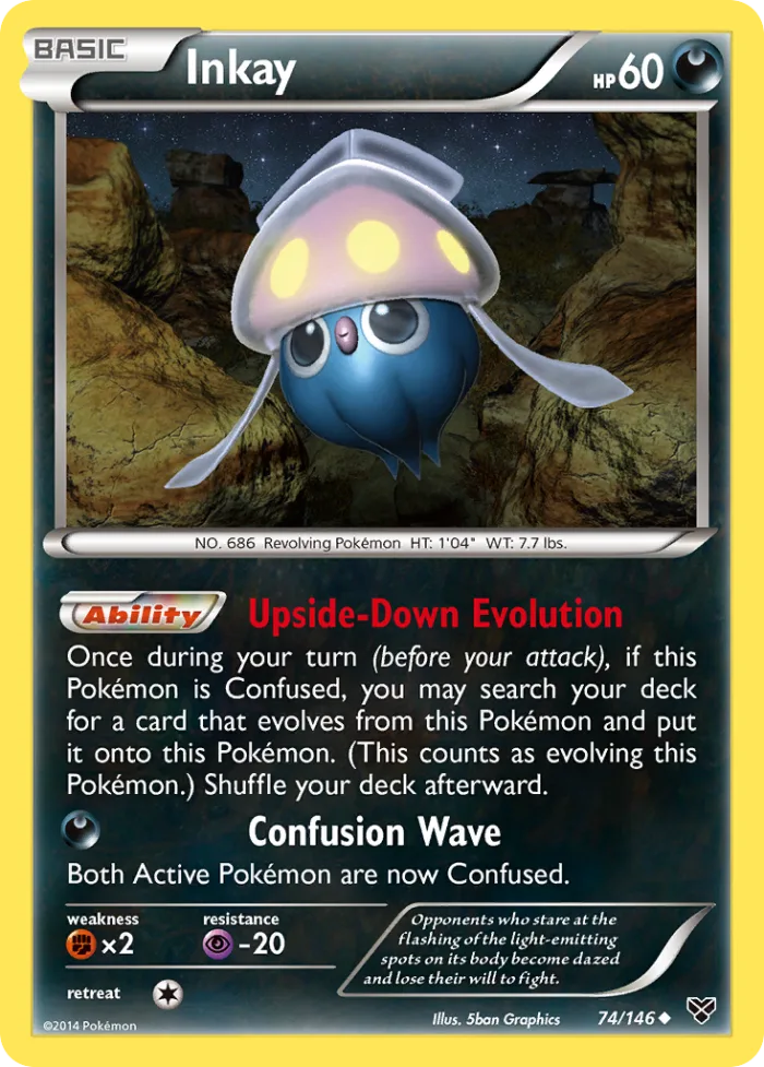 Inkay #74 XY Pokemon card