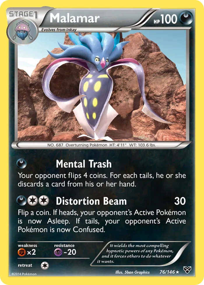 Malamar #76 XY Pokemon card