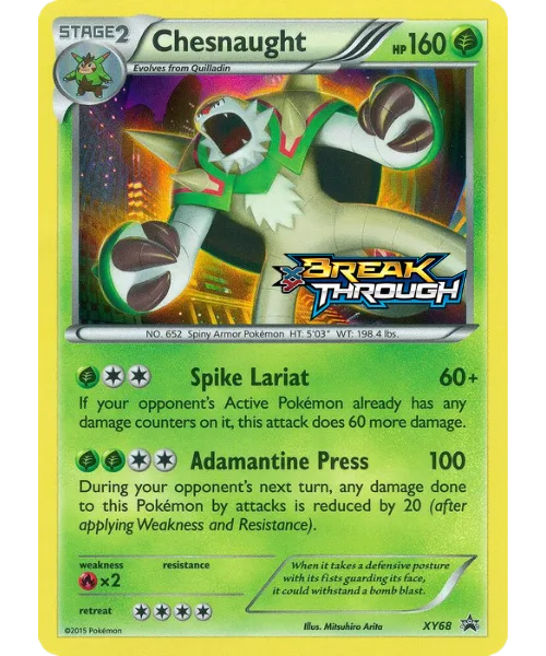 Chesnaught #XY68 XY Black Star Promos Pokemon card
