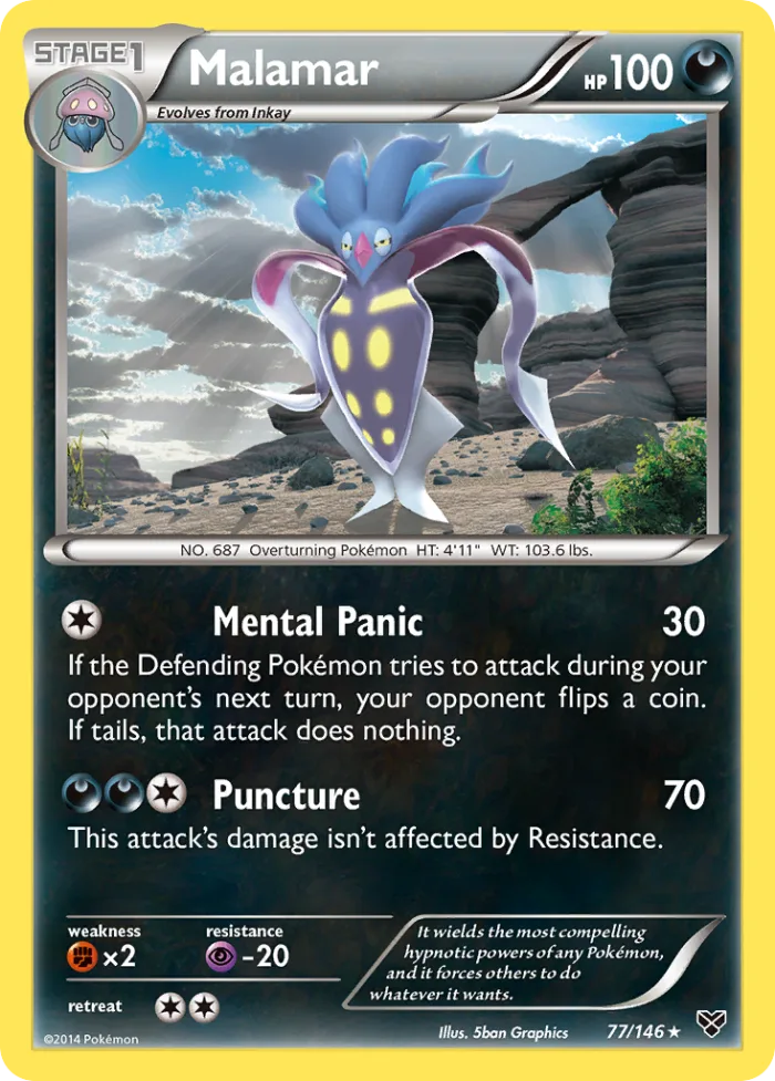 Malamar #77 XY Pokemon card