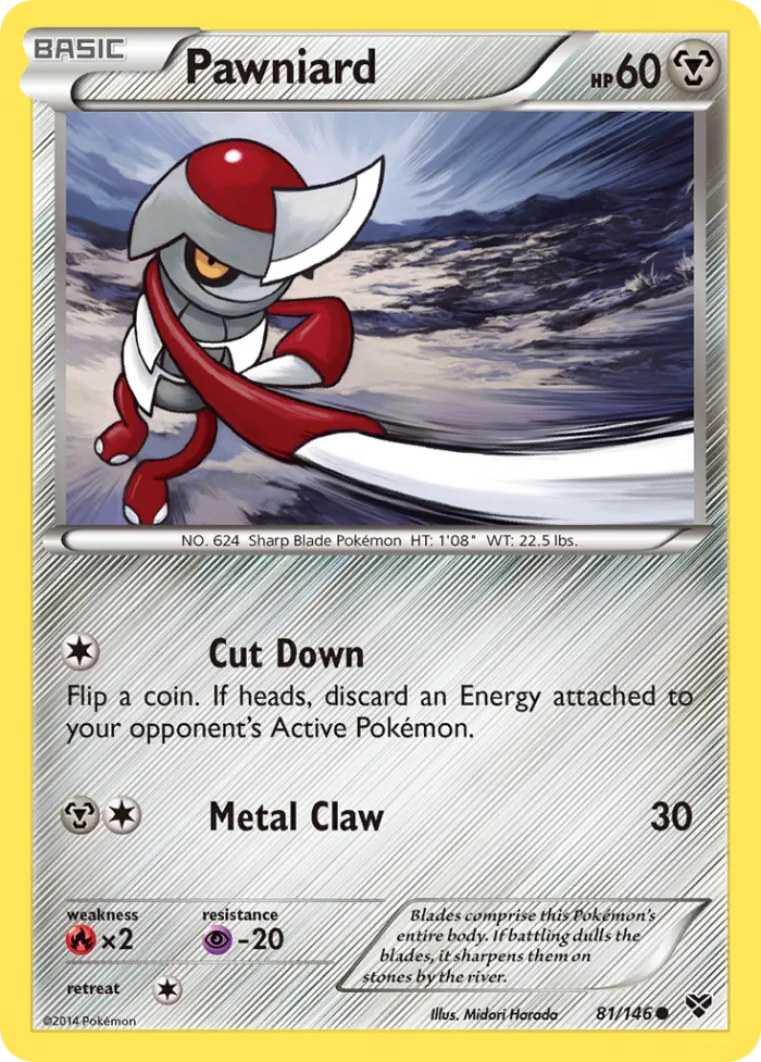 Pawniard #81 XY Pokemon card