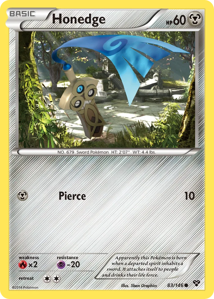 Honedge #83 XY Pokemon card