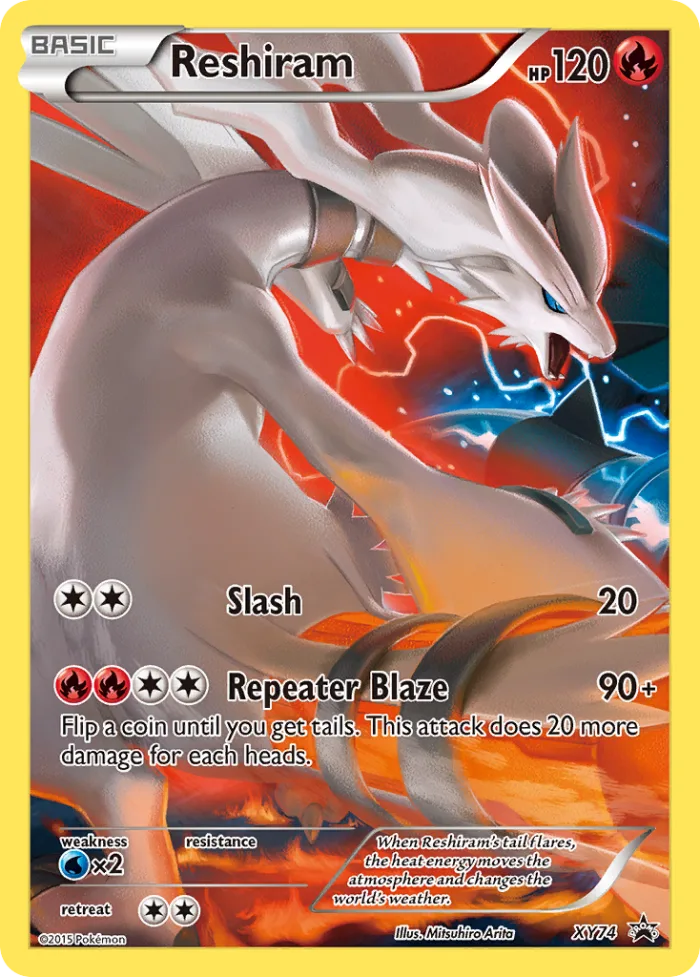 Reshiram #XY74 XY Black Star Promos Pokemon card