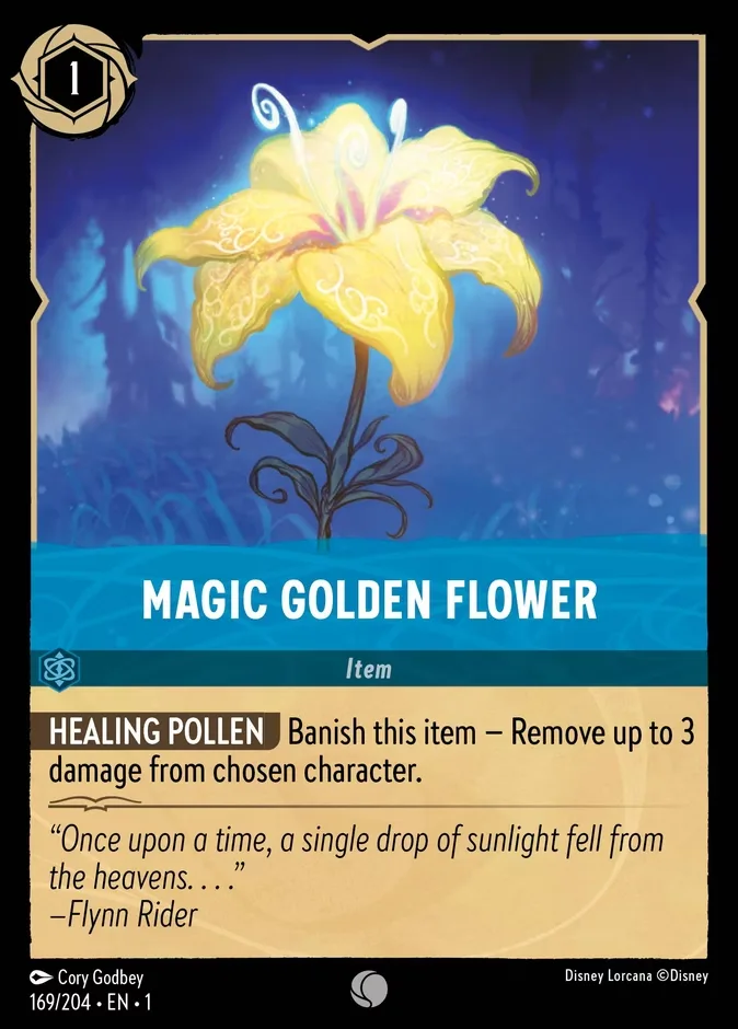 Magic Golden Flower #169 The First Chapter Disney Lorcana card