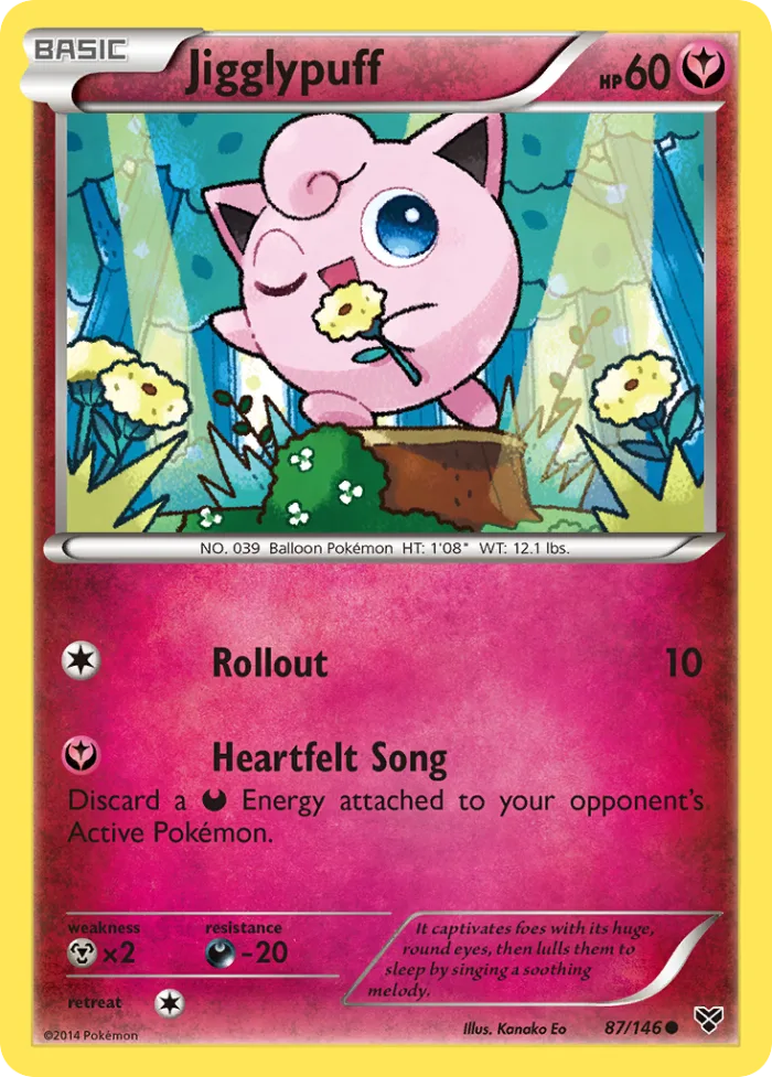 Jigglypuff #87 XY Pokemon card