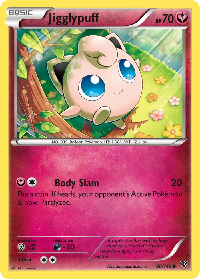 Jigglypuff #88 XY Pokemon card