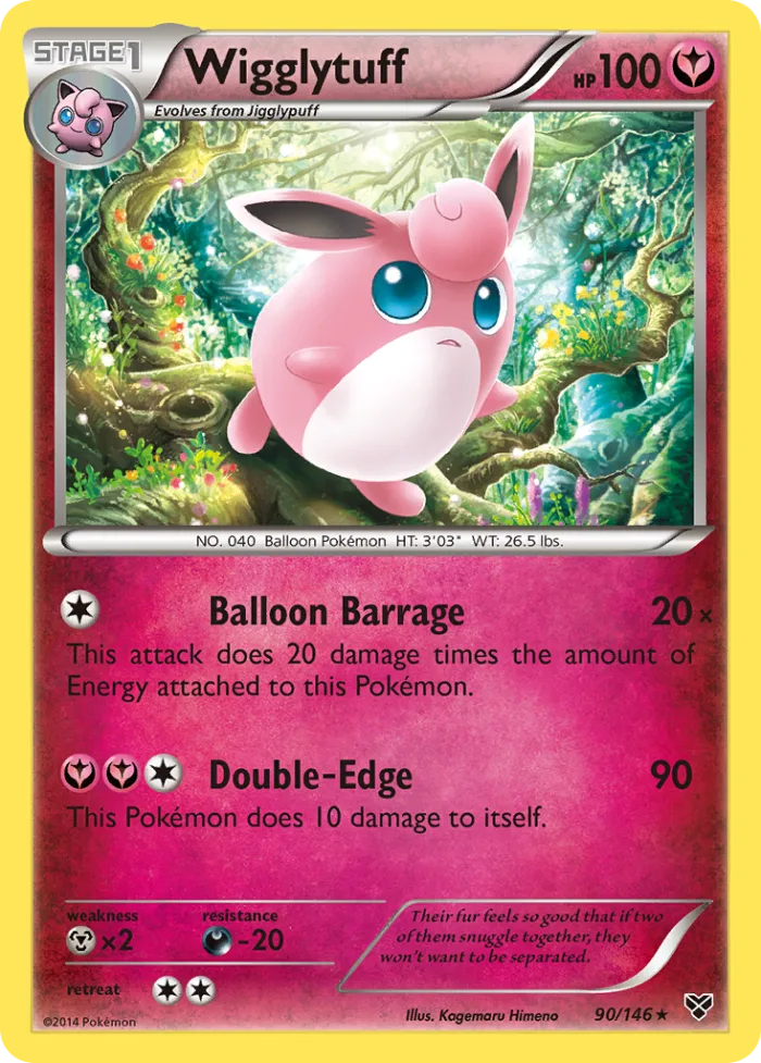 Wigglytuff #90 XY Pokemon card