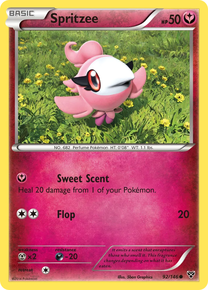 Spritzee #92 XY Pokemon card