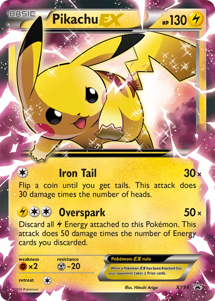 Pikachu-EX #XY84 XY Black Star Promos Pokemon card