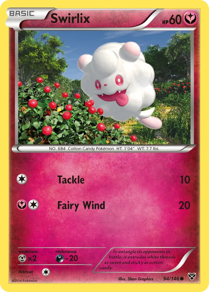 Swirlix #94 XY Pokemon card