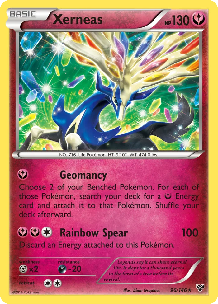 Xerneas #96 XY Pokemon card