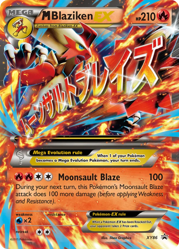 M Blaziken-EX #XY86 XY Black Star Promos Pokemon card