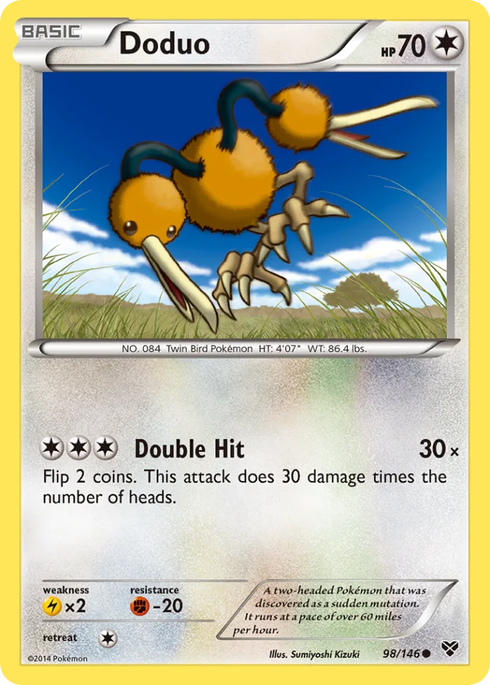 Doduo #98 XY Pokemon card